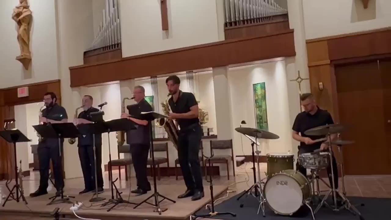 The Infinity Saxophone Quartet performing live